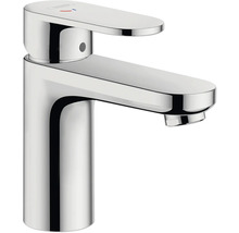 Mitigeur de lavabo brillant en métal