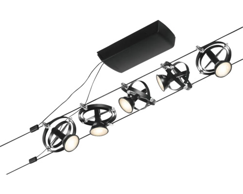 Luminaire sur rail avec six spots