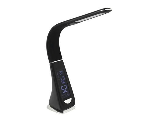 Lampe de bureau LED noire avec affichage numérique pour bureau