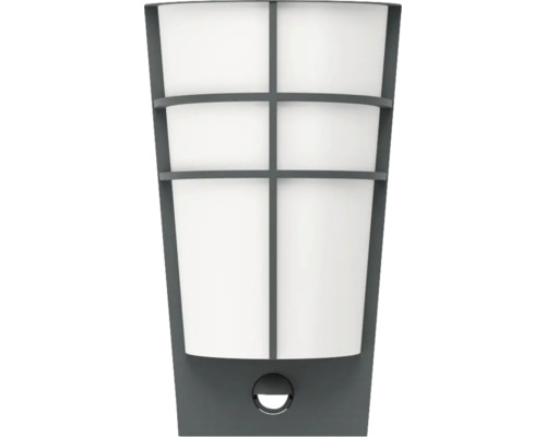 Graue Außenwandleuchte mit Bewegungsmelder