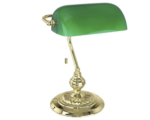Lampe de bureau 1 ampoule h 390 mm lampe de banquier laiton/vert
