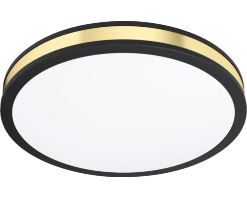 Plafonnier rond avec accent doré