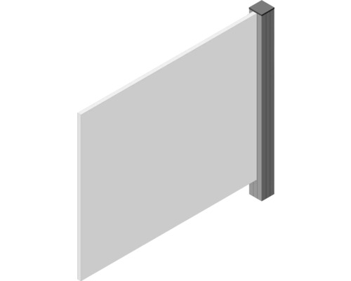 Élément de protection visuelle avec poteau