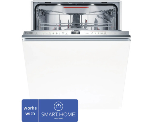 Lave-vaisselle ouvert avec intérieur et indication Smart Home