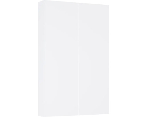Armoire suspendue Jungborn lxhxp 500 x 800 mm x 126 mm couleur de façade blanc mat Meuble haut de salle de bains blanc avec deux portes
