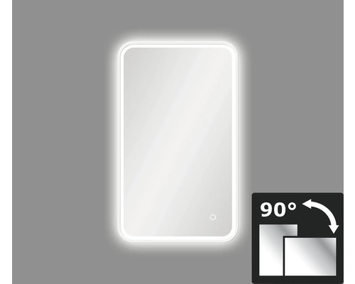 Miroir éclairé LED Chrystal Juno 2.0 blanc 45 x 75 cm