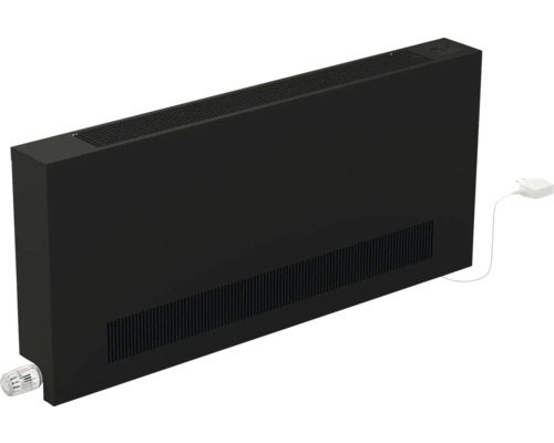 Wandkonvektor KORAWALL Direct WVD mit Ventilator 450 x 600 x 11 cm schwarz matt links