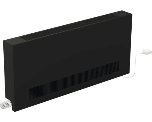 Wandkonvektor KORAWALL Direct WVD mit Ventilator 450 x 750 x 11 cm schwarz matt links