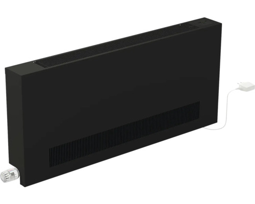 Wandkonvektor KORAWALL Direct WVD mit Ventilator 450 x 1250 x 11 cm schwarz matt links