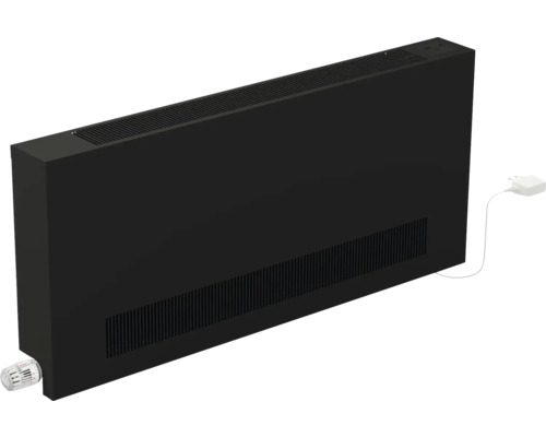 Wandkonvektor KORAWALL Direct WVD mit Ventilator 450 x 1500 x 11 cm schwarz matt links