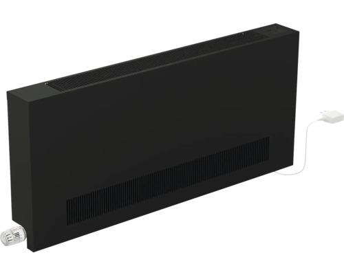 Wandkonvektor KORAWALL Direct WVD mit Ventilator 450 x 2000 x 11 cm schwarz matt links