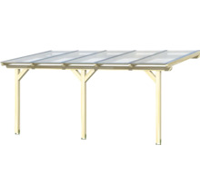 Holzcarport mit transparentem Dach