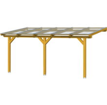 Holzcarport mit transparenter Überdachung