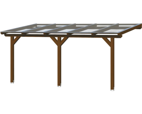 Holzcarport mit transparentem Dach