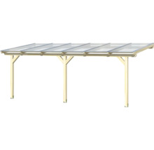 Holzcarport mit transparentem Dach