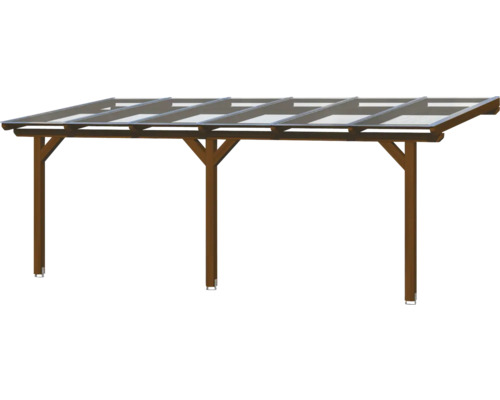 Holzcarport mit Flachdach