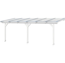 Überdachung aus Aluminium mit Polycarbonatplatten