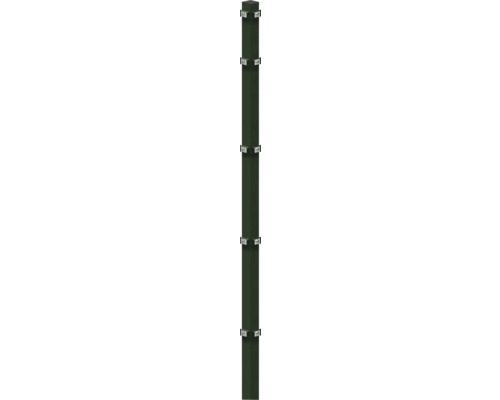 Poteau d'angle à sceller dans du béton 6 x 6/200 cm pour clôture 143 cm RAL 6005 vert mousse Poteau d'angle à sceller dans du béton 6 x 6/200 cm pour clôture 143 cm RAL 6005 vert mousse