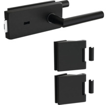 Pertura Glastürbeschlag Aiko Studio/Office BB Schwarz inkl. 2 Rahmenteile für Holzzargen