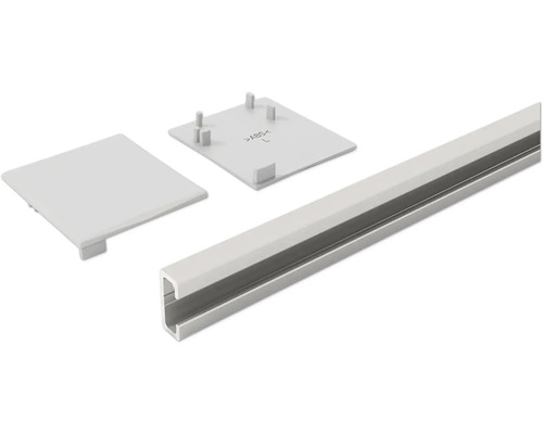 Pertura Profil d'écartement 10 mm pour porte coulissante en verre kit complet kit acier inoxydable (C31) L:2 m