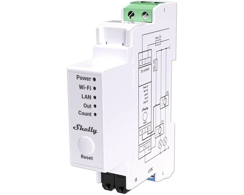 Compteur électrique Shelly Pro EM 50A fonction de mesure WLAN LAN Bluetooth pour rail