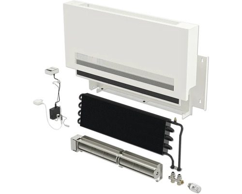 Querschnitt eines Heizkörpers zur Veranschaulichung der Komponenten