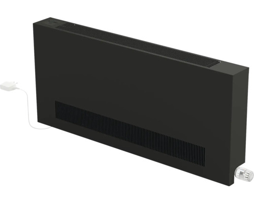 Wandkonvektor KORAWALL Direct WVD mit Ventilator 450 x 600 x 11 cm schwarz matt rechts