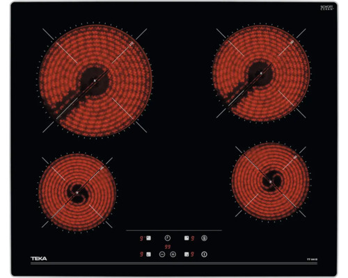 Glaskeramikkochfeld mit Rahmen TEKA 60,5 x 51,5 cm 4 Kochzonen TT6415