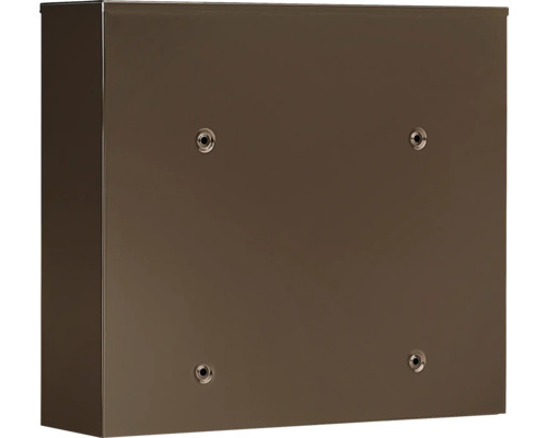 Briefkasten aus Metall mit vier Bohrlöchern zur Wandmontage