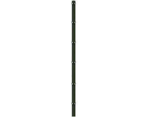 Poteau d'angle à sceller dans du béton 6 x 6/260 cm pour clôture 203 cm RAL 6005 vert mousse Poteau d'angle à sceller dans du béton 6 x 6/260 cm pour clôture 203 cm RAL 6005 vert mousse