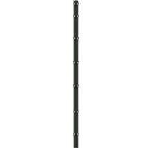 Poteau d'angle à sceller dans du béton 6 x 6/280 cm pour clôture 223 cm RAL 6005 vert mousse