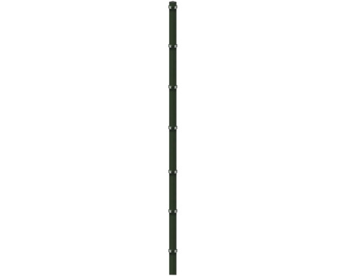 Poteau d'angle à sceller dans du béton 6 x 6/300 cm pour clôture 243 cm RAL 6005 vert mousse Poteau d'angle à sceller dans du béton 6 x 6/300 cm pour clôture 243 cm RAL 6005 vert mousse