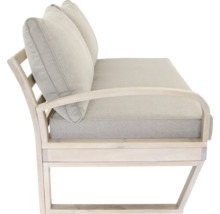 Fauteuil de jardin avec coussins et cadre en bois