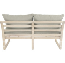 Banc de jardin en bois avec coussins