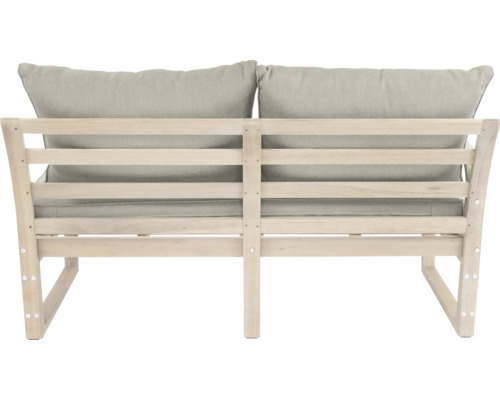 Gartenbank aus Holz mit Polster