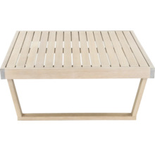 Table de jardin carrée en bois avec sommier à lattes