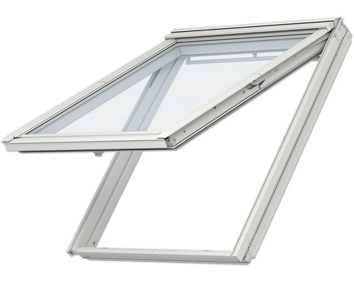 Geöffnetes Dachfenster zur Belüftung eines Raumes.