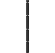 Poteau d'angle à sceller dans du béton 6 x 6/180 cm pour clôture 123 cm RAL 7016 anthracite