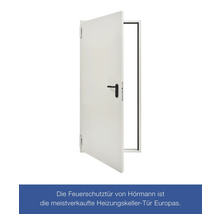 Hörmann Brandschutztür FH-Türelement T30-H8-5 verzinkt (RAL 9002 grauweiß) 750x1750 mm Links/Rechts inkl. Drückergarnitur-thumb-5