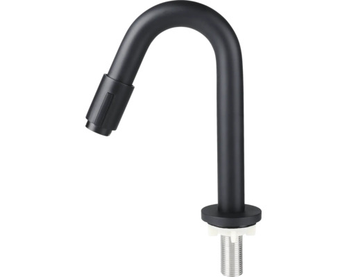 Robinet de cuisine noir avec bec en U