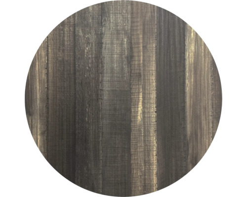 Plateau de table Tropical Wood HPL Ø 70 cm rond naturel Panneau de bois rond avec planches verticales