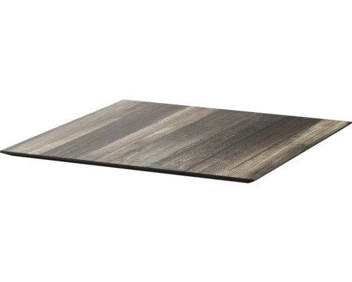Quadratische Tischplatte mit Holzdekor