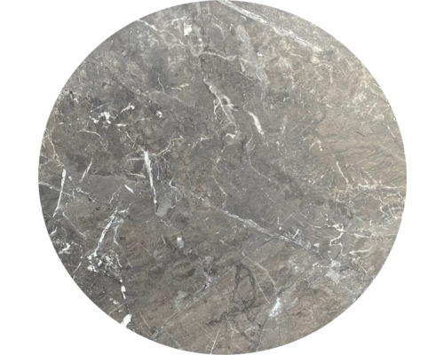 Tischplatte Galaxy Marble HPL Ø 70 cm rund grau