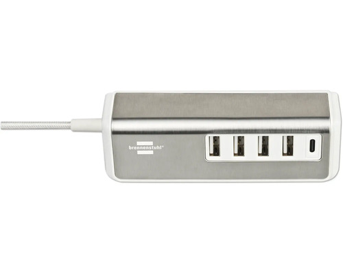 Brennenstuhl Logo USB-Hub mit vier USB-Anschlüssen