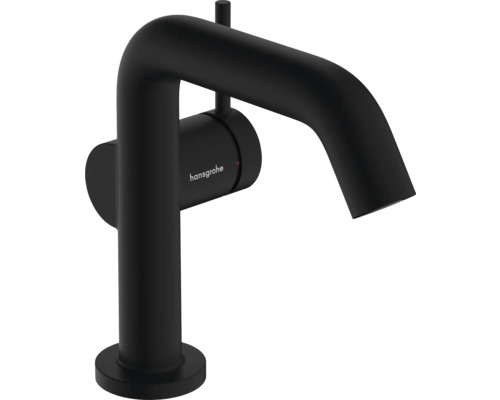 hansgrohe Waschtischarmatur TECTURIS S 110 Fine CoolStart EcoSmart+ mit Push-Open Ablaufgarnitur schwarz matt 73320670