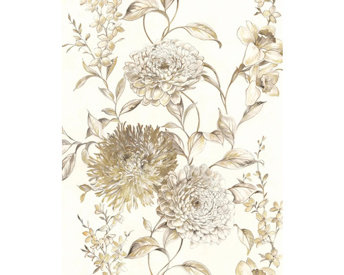 Papier peint panoramique intissé P267-VD2 Vintage Chrysanthemum 200 x 250 cm
