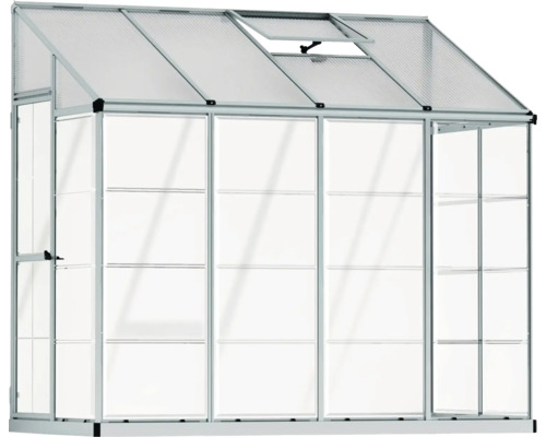 Serre avec cadre en aluminium et panneaux transparents