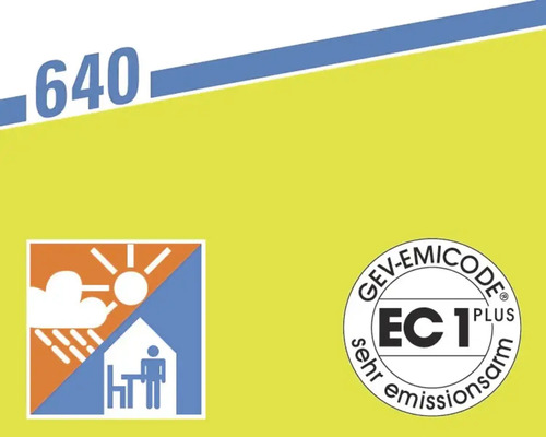 Symbole adapté à une utilisation intérieure et label GEV Emicode EC1 Plus à très faibles émissions