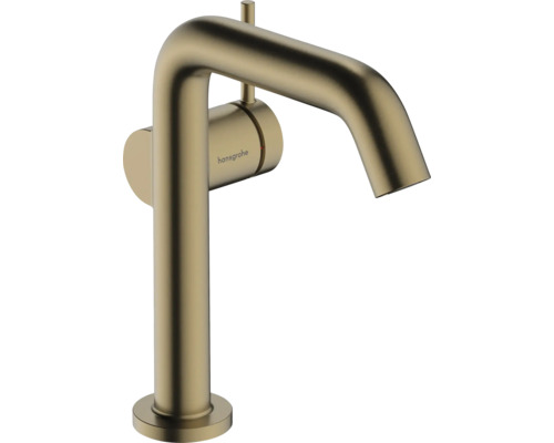 hansgrohe Waschtischarmatur TECTURIS S 150 Fine CoolStart EcoSmart+ mit Push-Open Ablaufgarnitur bronze gebürstet 73340140