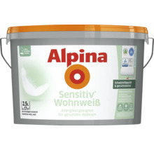 Alpina Sensitiv Wohnweiß Wandfarbe weiß 2,5 l